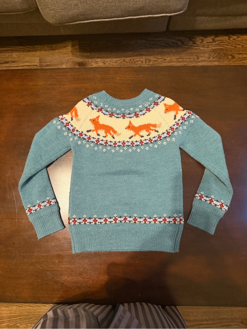 Teal Fox KJP Sweater - Kids Cozy Knit